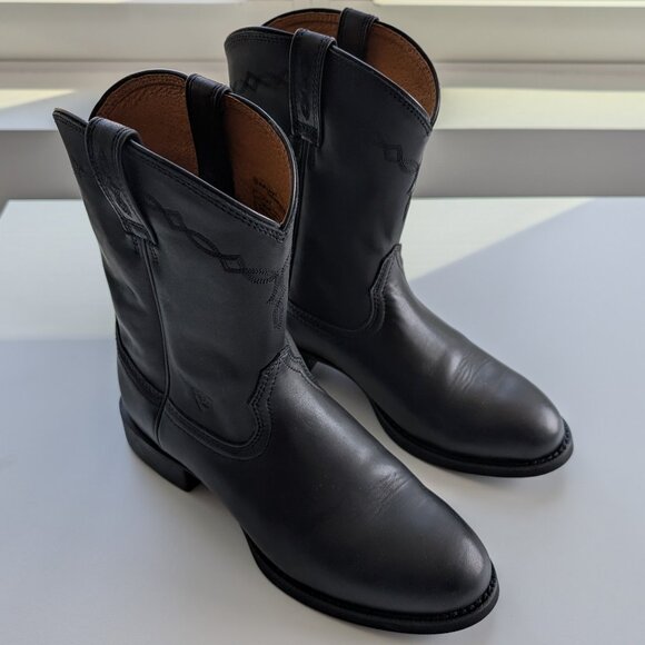 Ariat Men’s Heritage Roper Round Toe Western Boot - 9 Wide (EE) - Black - Picture 1 of 7